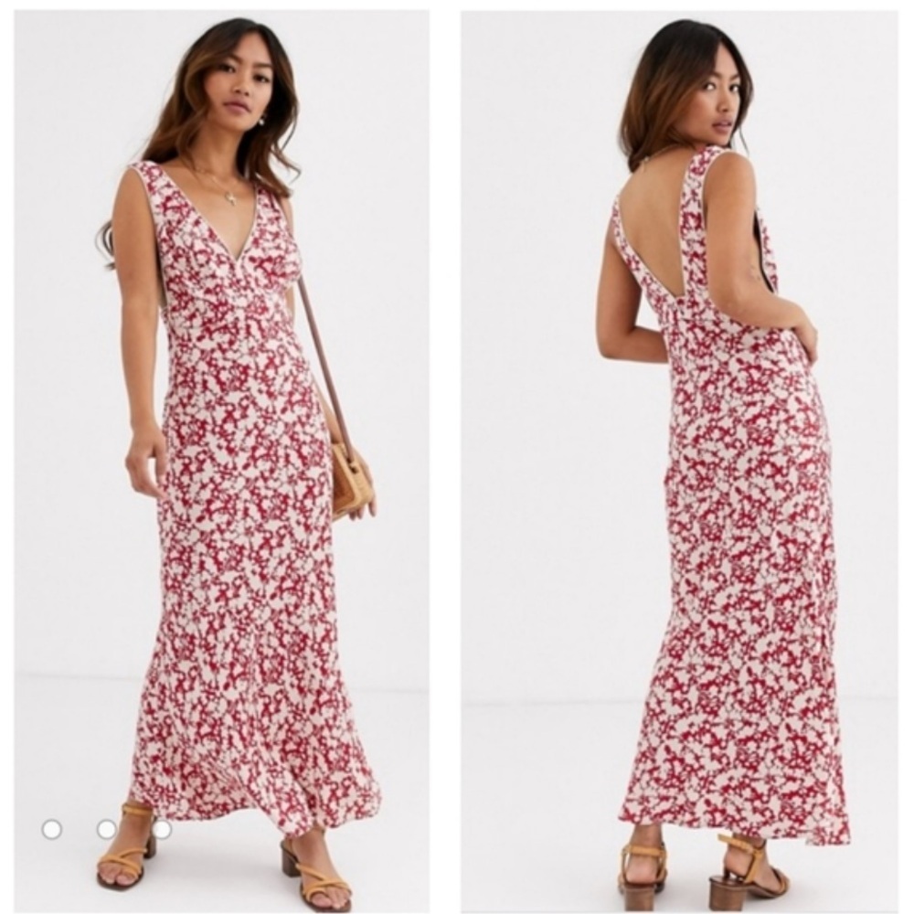 Free People Ohh La La floral Bias Cut dress